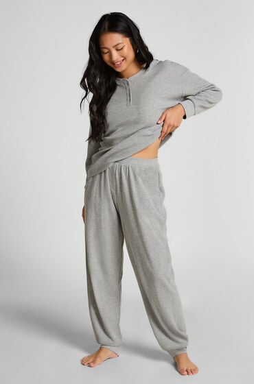 Hunkemöller Jogger Waffelstrick Grau von Hunkemöller