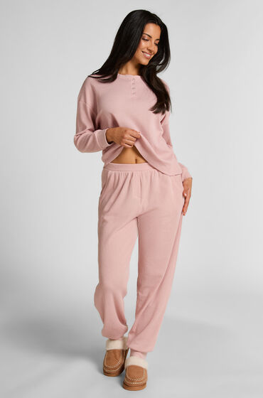 Hunkemöller Jogger Waffelstrick Rosa von Hunkemöller