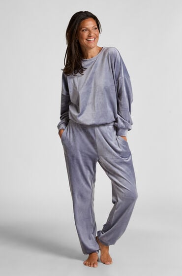 Hunkemöller Jogginghose Velours Blau von Hunkemöller