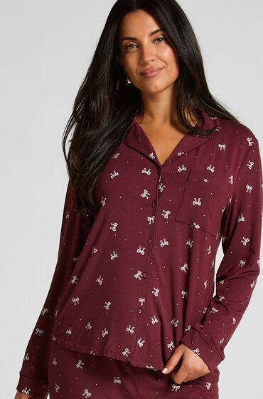 Hunkemöller Langärmelige Jersey-Jacke Essential Lila von Hunkemöller