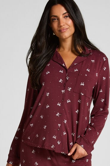 Hunkemöller Langärmelige Jersey-Jacke Essential Lila von Hunkemöller