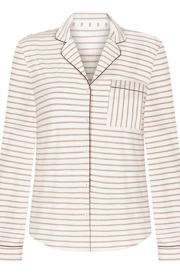 Hunkemöller Langärmelige Jersey-Jacke Essential Weiß von Hunkemöller