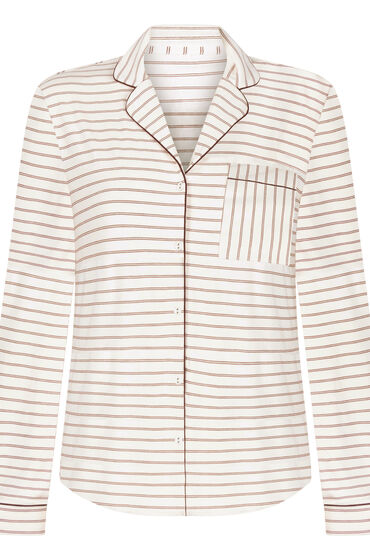 Hunkemöller Langärmelige Jersey-Jacke Essential Weiß von Hunkemöller