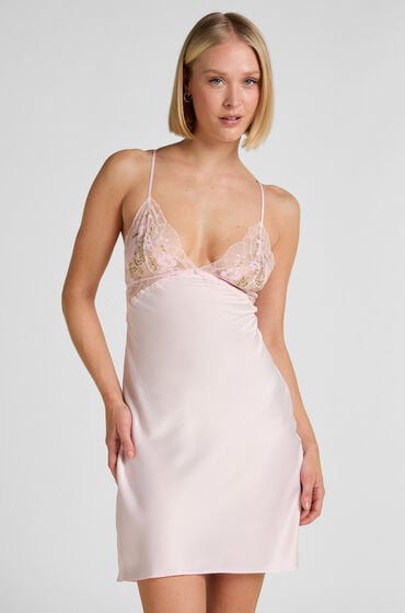 Hunkemöller Miri Satin-Negligé Rosa von Hunkemöller
