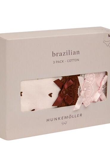 Hunkemöller Multipack Baumwoll-Brazilian-Slips Rosa von Hunkemöller