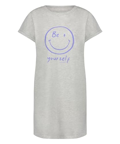 Hunkemöller Nachthemd Rundhalsausschnitt - Light Grey Melee - XL/XXL von HUNKEMÖLLER