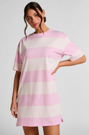 Hunkemöller Nachthemd Rundhalsausschnitt Rosa von Hunkemöller