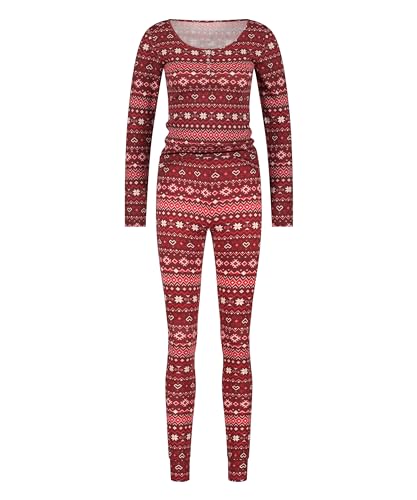 Hunkemöller Pyjama-Set - Red Dahlia - 2XL von HUNKEMÖLLER