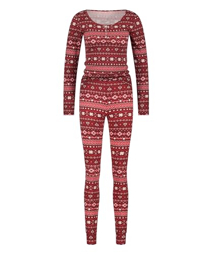 Hunkemöller Pyjama-Set - Red Dahlia - L von HUNKEMÖLLER