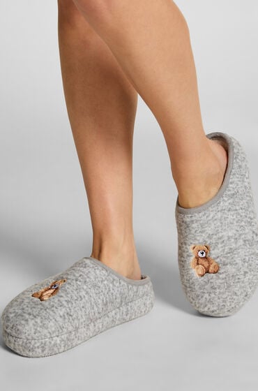 Hunkemöller Pantoletten Ivy Grau von Hunkemöller