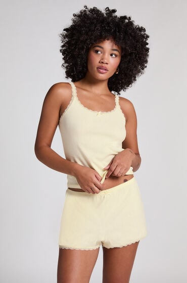 Hunkemöller Pointelle-Shorts Gelb von Hunkemöller