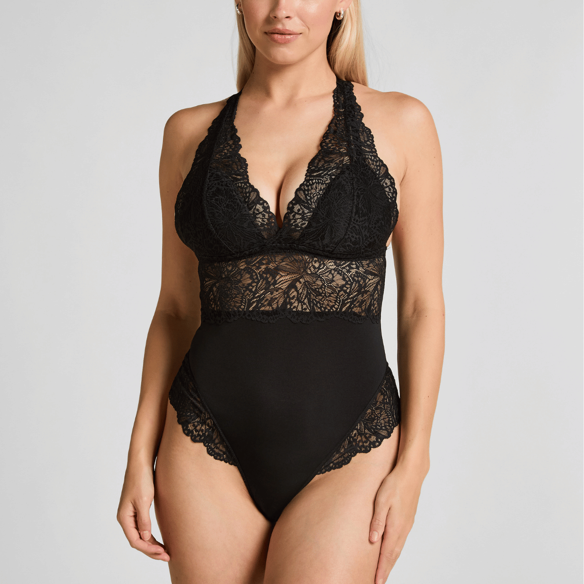 Hunkemöller Posie Bodystocking, Schwarz, Größe: M, Damen von Hunkemöller