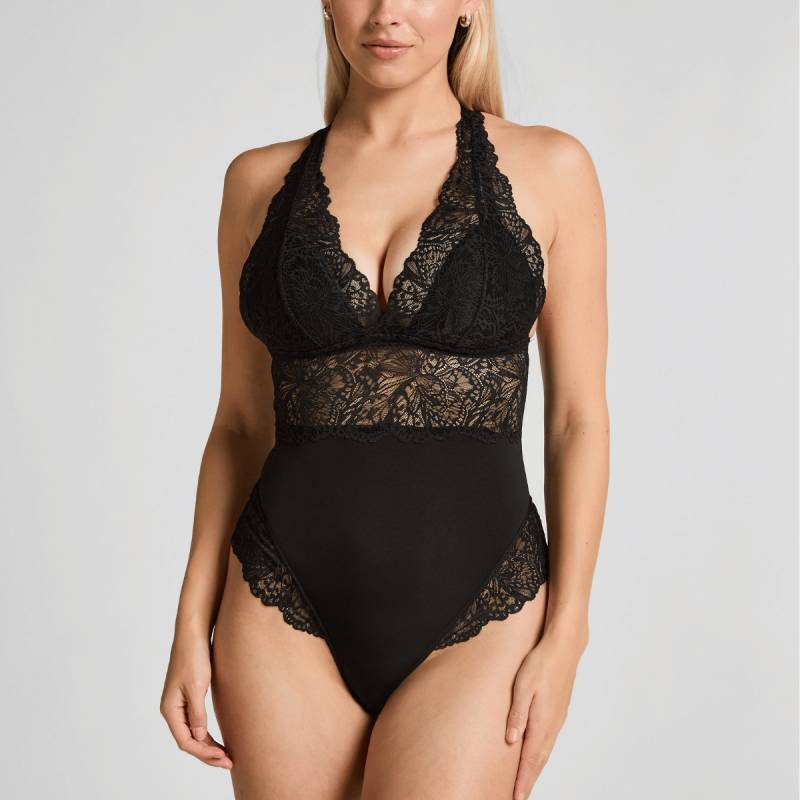 Hunkemöller Posie Bodystocking, Schwarz, Größe: M, Damen von Hunkemöller