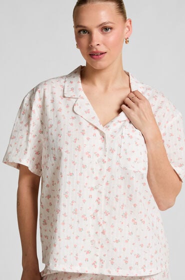 Hunkemöller Pyjama-Jacke Weiß von Hunkemöller