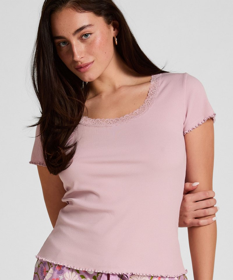 Hunkemöller Pyjama Pyjama-Oberteil Jersey Ripp von Hunkemöller