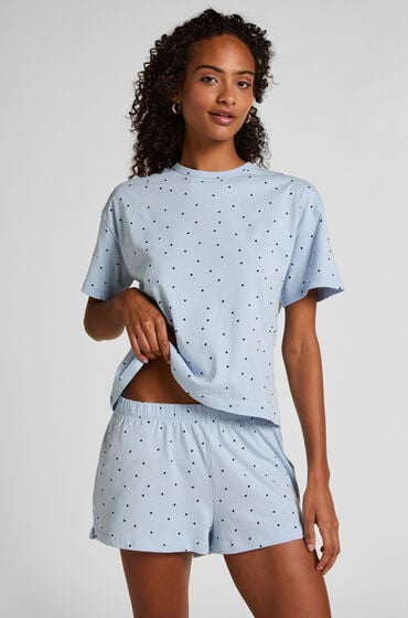 Hunkemöller Pyjama-Set aus Baumwolle Blau von Hunkemöller