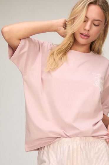 Hunkemöller Pyjama-Set mit Shorts und T-Shirt Rosa von Hunkemöller