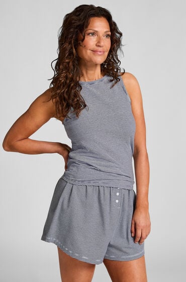 Hunkemöller Pyjama-Set mit Singlet aus Jersey Blau von Hunkemöller