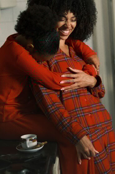 Hunkemöller Pyjamahose aus Flanell Rot von Hunkemöller