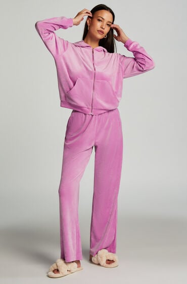 Hunkemöller Pyjamahose aus Samt Rosa von Hunkemöller