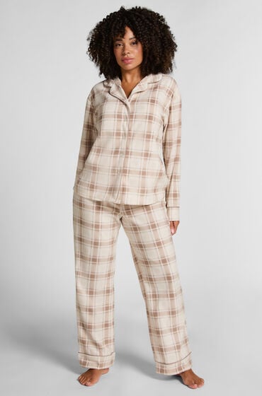 Hunkemöller Pyjamaset Polarfleece Weiß von Hunkemöller