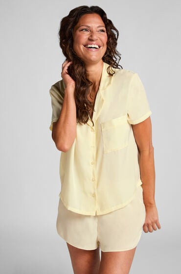 Hunkemöller Satin-Shorts Minimal Gelb von Hunkemöller