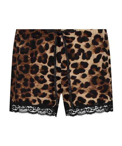 Hunkemöller Shorts Velours Leopard - Black - L von HUNKEMÖLLER