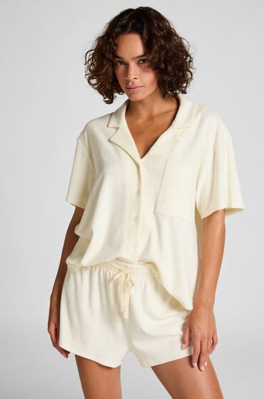 Hunkemöller Shorts mit Handtuch-Textur Weiß von Hunkemöller