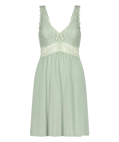 Hunkemöller Slipdress Nora Lace - Forest Green - S von Hunkemöller