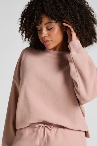 Hunkemöller Sportliches Top Fleece Rosa von Hunkemöller