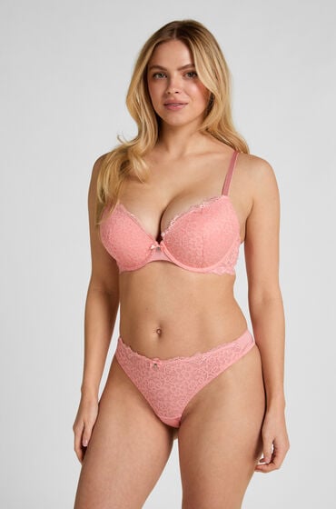 Hunkemöller String Marine Rosa von Hunkemöller