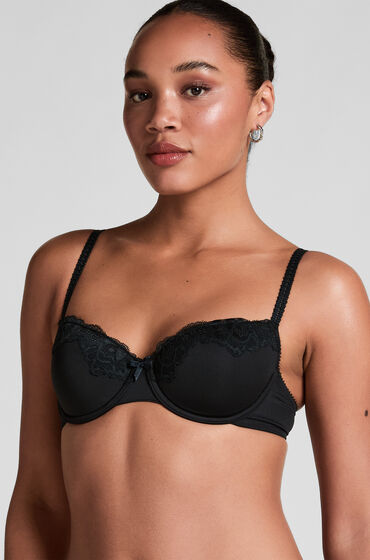 Hunkemöller Vorgeformter Bügel-BH Secret Lace mit Spitze Schwarz von Hunkemöller