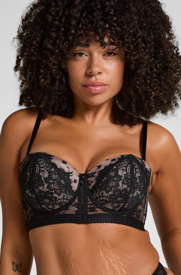 Hunkemöller Vorgeformter Longline-Bügel-BH Lou Schwarz von Hunkemöller