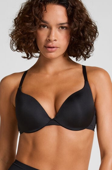 Hunkemöller Vorgeformter Push-Up-Bügel-BH Smooth Schwarz von Hunkemöller