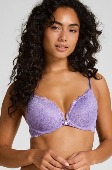 Hunkemöller Vorgeformter Push-up-Bügel-BH Marine Lila Hunkemöller Vorgeformter Push-up-Bügel-BH Marine Lila von Hunkemöller