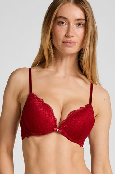 Hunkemöller Vorgeformter Push-up-Bügel-BH Marine Rot Hunkemöller Vorgeformter Push-up-Bügel-BH Marine Rot von Hunkemöller