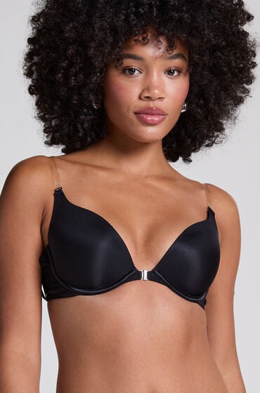 Hunkemöller Vorgeformter Push-up-Bügel-BH Transparant Schwarz von Hunkemöller