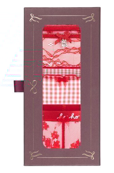 Hunkemöller Weihnachtsstring-Geschenkset Rot von Hunkemöller