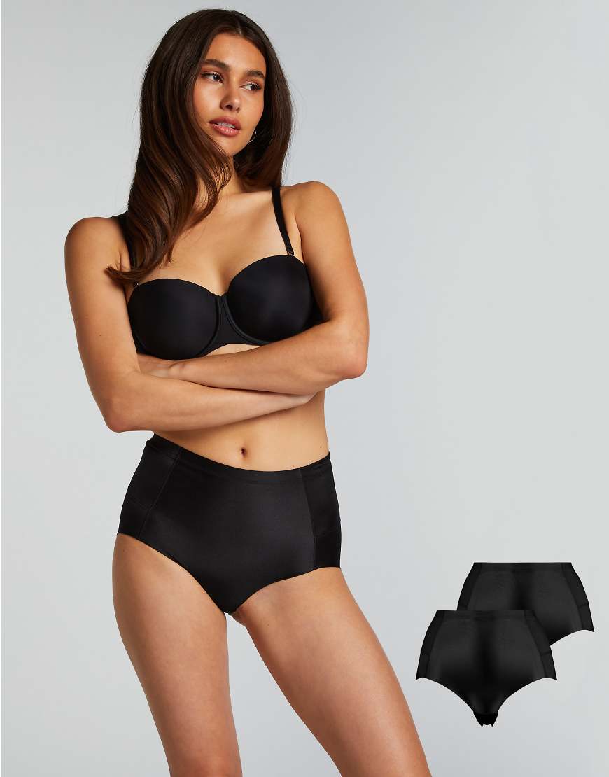 Hunkemöller - 2er-Pack formende Slips in Schwarz von Hunkemoller