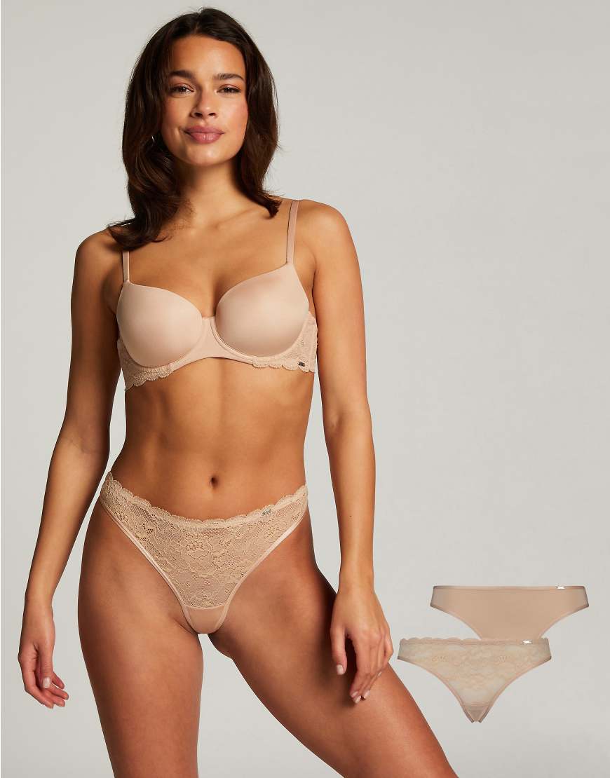 Hunkemöller - Angie - 2er-Pack Tangas in Beige-Neutral Hunkemöller - Angie - 2er-Pack Tangas in Beige-Neutral von Hunkemoller