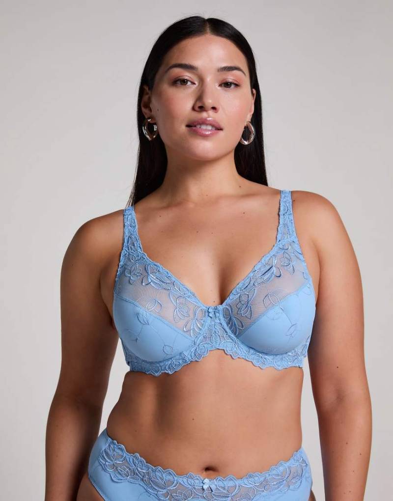 Hunkemöller - Diva - Unwattierter Bügel-BH in Blau von Hunkemoller