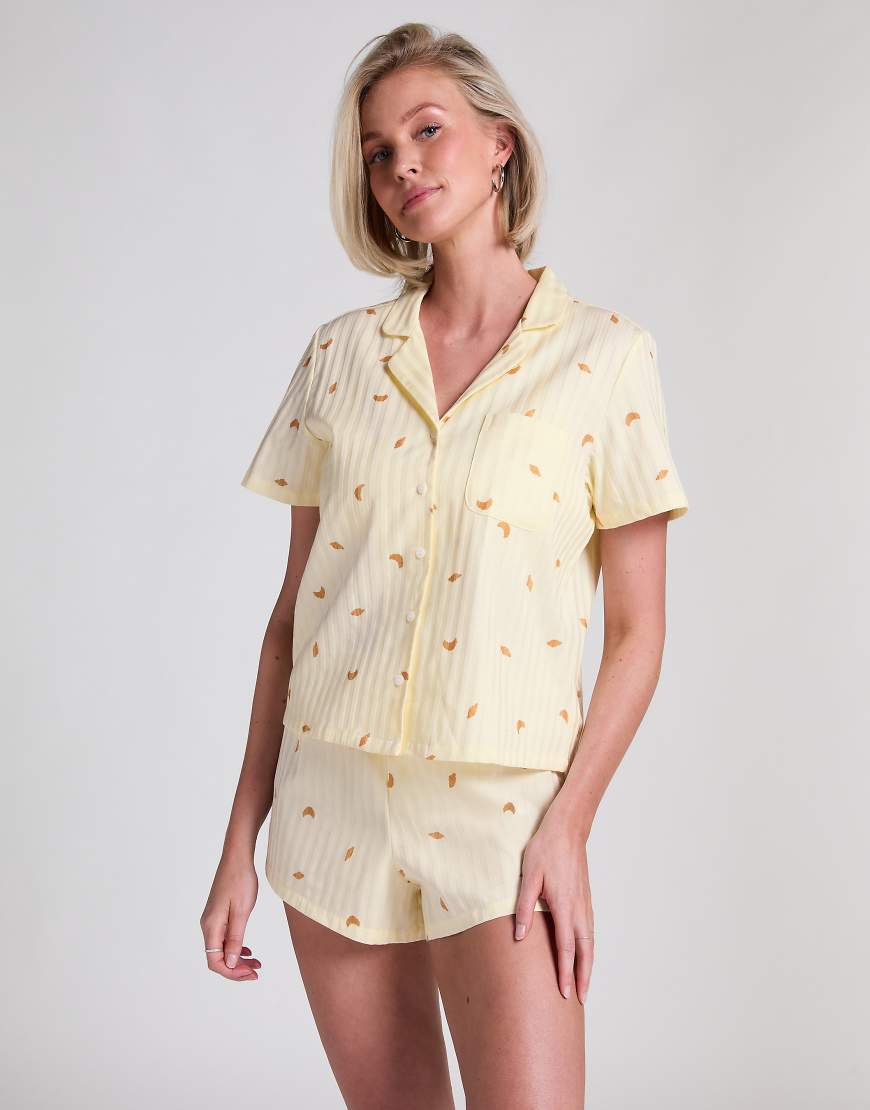 Hunkemöller - Jacke aus Baumwolle in Gelb Hunkemöller - Jacke aus Baumwolle in Gelb von Hunkemoller