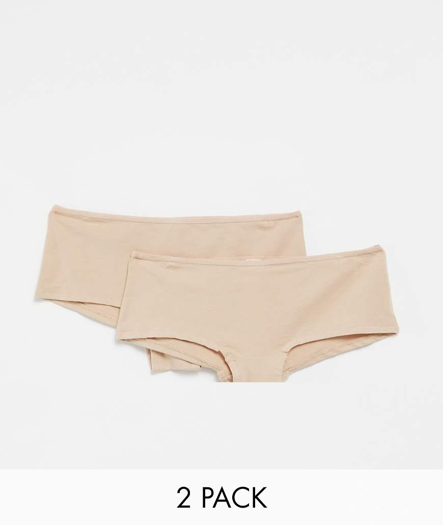 Hunkemöller - Kim - 2er-Pack Hipster-Slips aus Baumwolle in Beige-Neutral von Hunkemoller