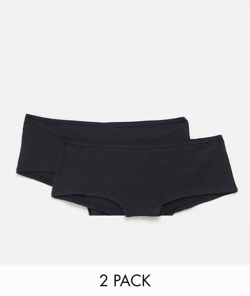 Hunkemöller - Kim - 2er-Pack Hipster-Slips aus Baumwolle in Schwarz von Hunkemoller