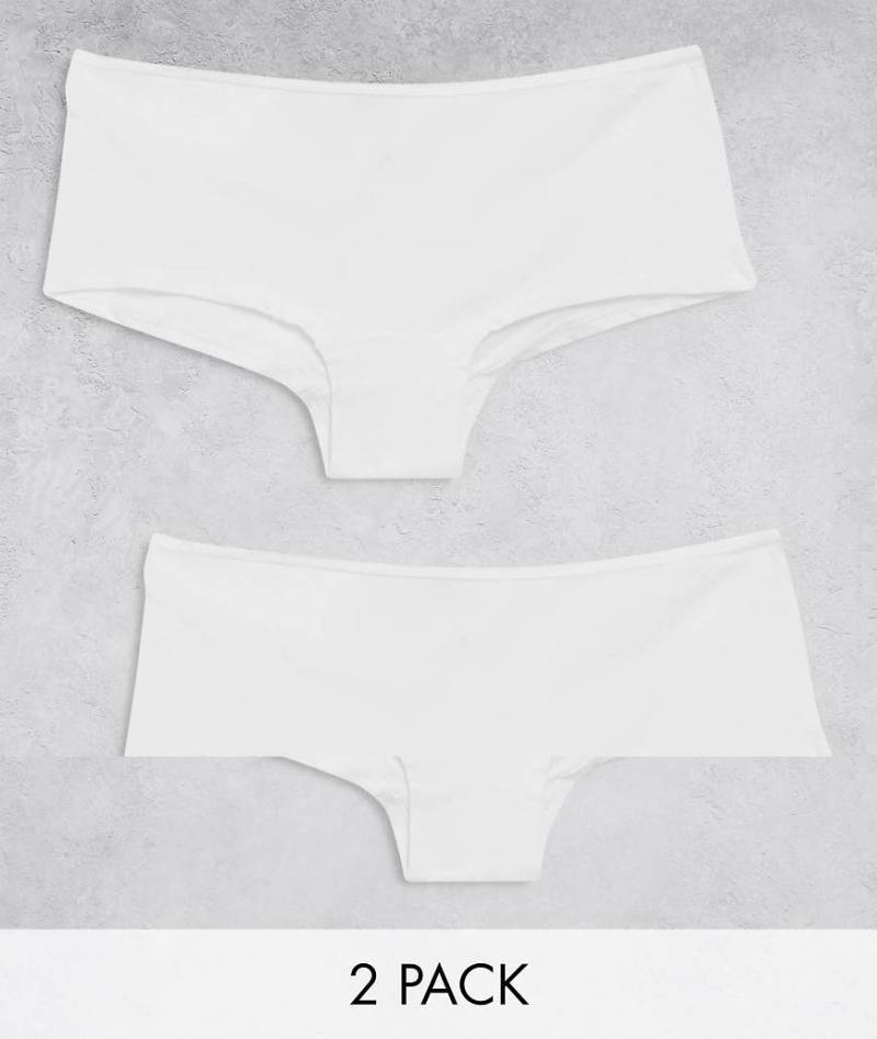 Hunkemöller - Kim - 2er-Pack Hipster-Slips aus Baumwolle in Weiß von Hunkemoller