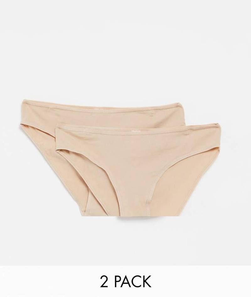 Hunkemöller - Kim - 2er-Pack Slips aus Baumwolle in Beige-Neutral von Hunkemoller