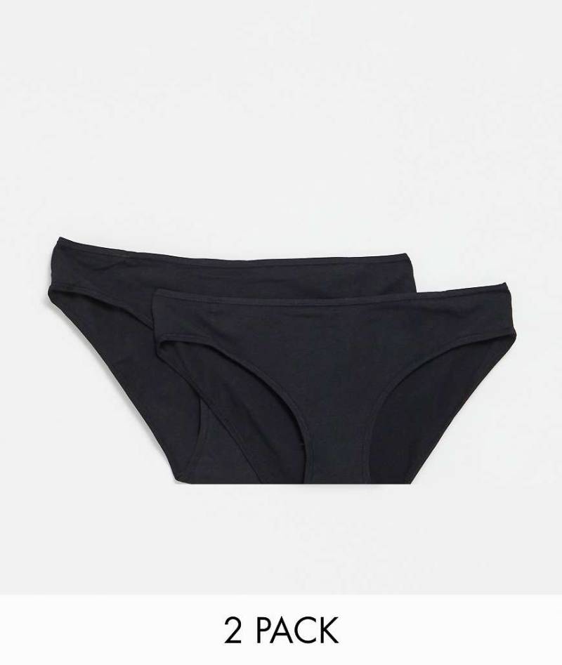 Hunkemöller - Kim - 2er-Pack Slips aus Baumwolle in Schwarz von Hunkemoller