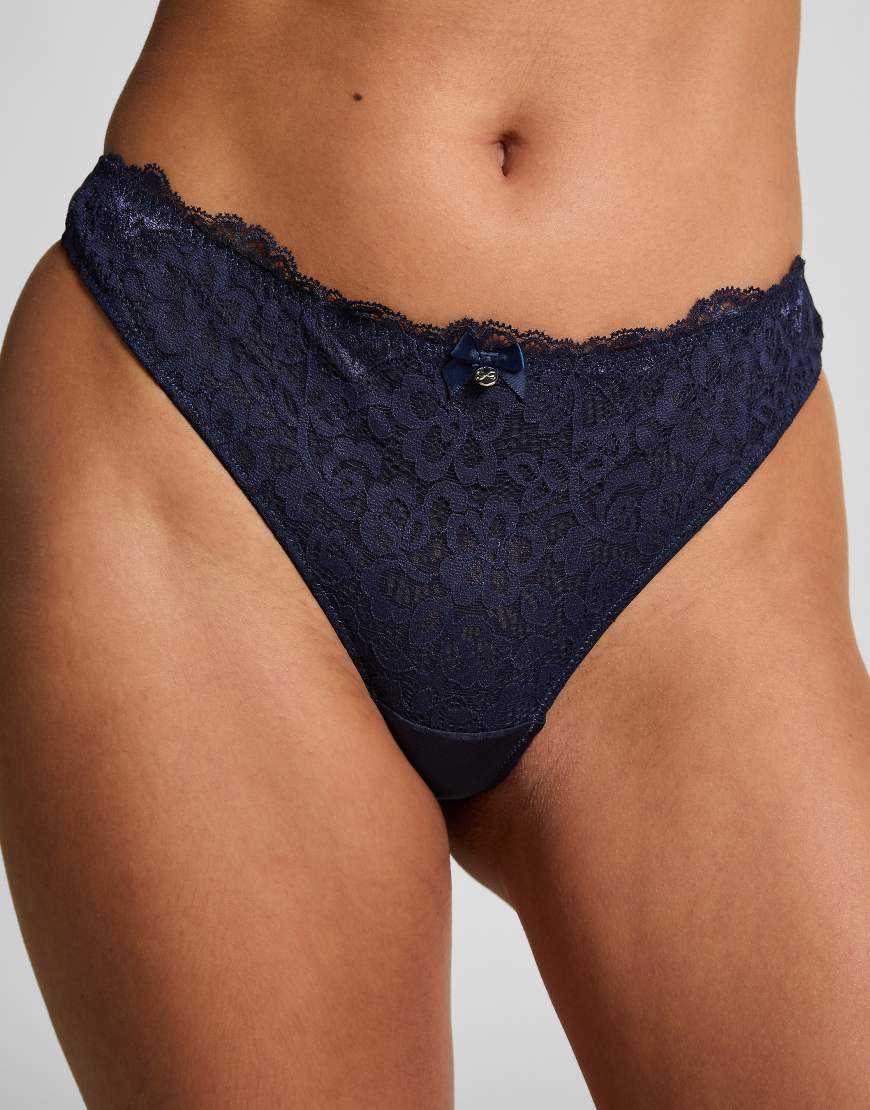 Hunkemöller - Marine - Tanga in Blau von Hunkemoller