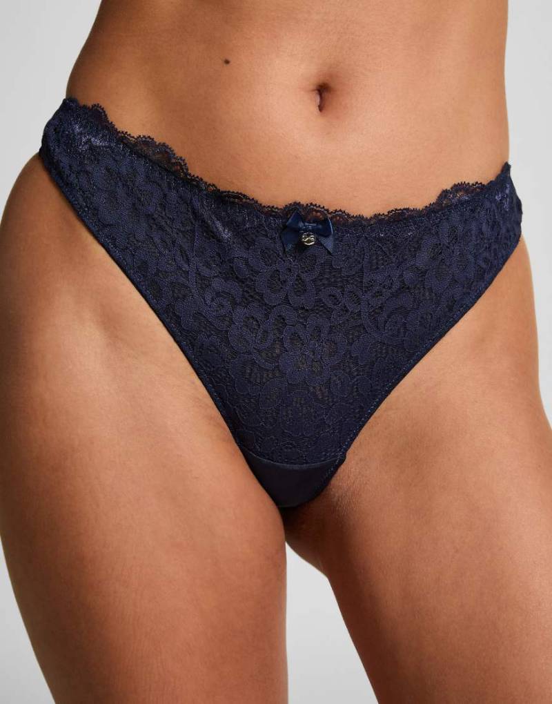Hunkemöller - Marine - Tanga in Blau von Hunkemoller