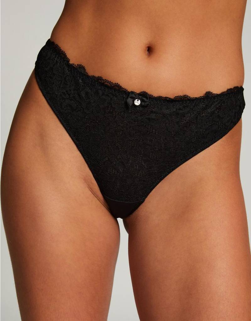 Hunkemöller - Marine - Tanga in Schwarz von Hunkemoller